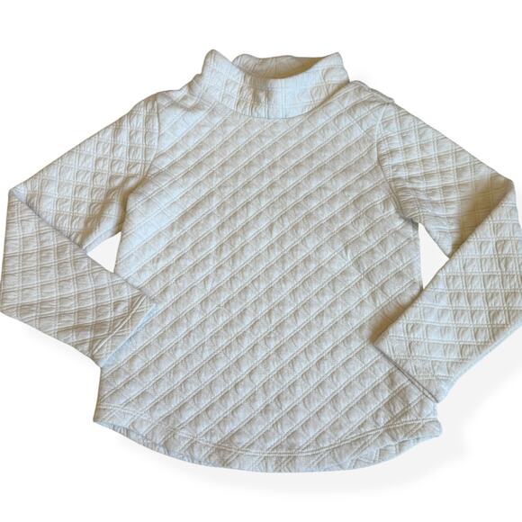 Crewcuts Other - J.Crew Kids Crewcuts Quilted Mockneck Pullover Ivory Girls Small 6/7